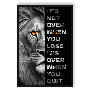 Poster im Rahmen - Don't quit - Lion