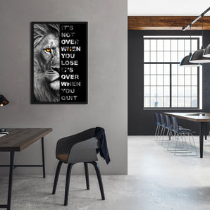 Poster im Rahmen - Don't quit - Lion