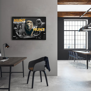 Poster im Rahmen - Hunt or get Hunt - Lion