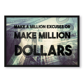 Poster im Rahmen - Make milLion dollars