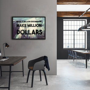 Poster im Rahmen - Make milLion dollars