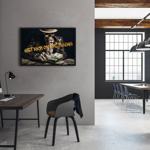 Poster im Rahmen - Get rich or die
