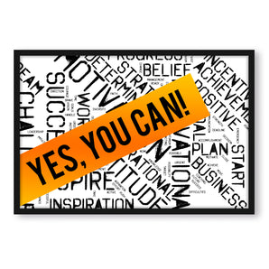Poster im Rahmen - Yes you can! Motivaton