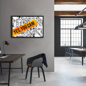 Poster im Rahmen - Yes you can! Motivaton